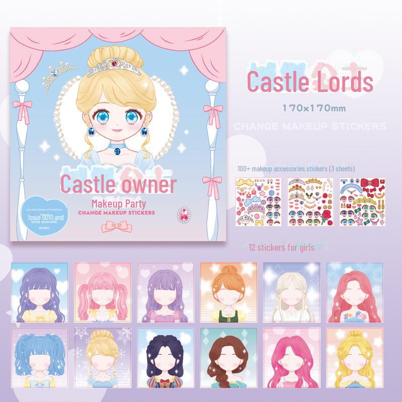 Princess Dress-Up Stickers for Girls - Cute Cartoon Sticker Book