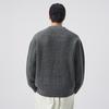 Plus Size Retro Henley Sweater: Men's Autumn/Winter Warm Loose Knitwear