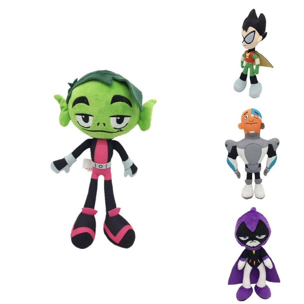 Adorable 10-inch Teen Titans Go Plush Toy Collection Featuring Robin Raven Cyborg