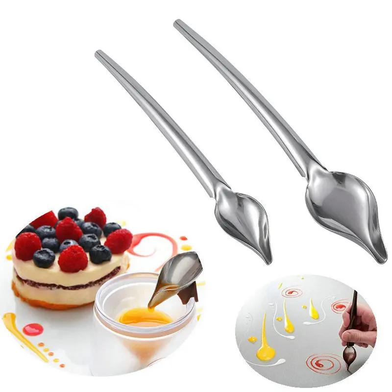 Chef Decoration Spoon Decorate Sushi Food Draw Tool Design Sauce Dressing Plate Dessert Bakeware Cake Gastronomy Coffee Spoon