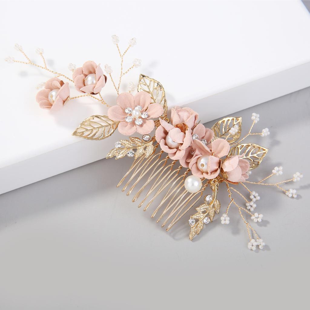 Koreanische Braut Hochzeitskopfschmuck Mode blau lila rosa weiß frische Haarkämmung Damen Kinder Brautjungfer Haarschmuck