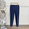 Spring and Autumn Korean Edition British Business Casual High Waist Button Straight Fit Solid Color Nine Split Suit Pants