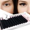 CoMango 0.03-0.10mm Matte Dark Black Easy Fan Lashes Volume Extension Mega Eyelashes Blooming Fans Eyelash Extension Cilios