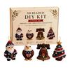 Set de mărgele fără lipici Kit DIY cu mărgele 3D, Set de meșteșuguri cu animale de Crăciun realiste, Kit tematic de broderie manuală ușoară pentru copii și adulți Educațional
