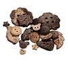 100 x Kokosnussschalen-Dekoknöpfe zum Basteln, Nähen, Scrapbooking, gemischte Formen