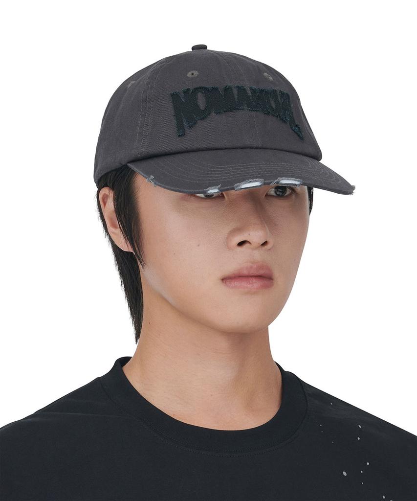 Nomaenyueol N.P Damaged Ball Cap - Charcoal