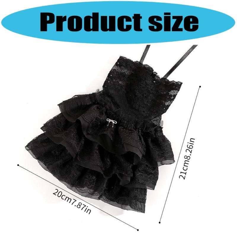 Polsini in Pizzo Elastici Scaldamuscoli Comodi Accessori Cosplay Moda Stile Gotico Costume Anime Maniche per Gambe