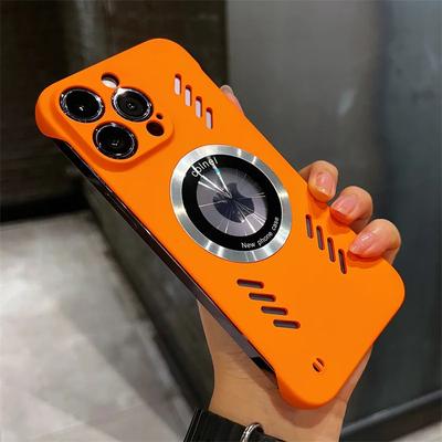 Ultra Thin Frameless Heat Dissipation Magnetic Case For iPhone 16 15 14 13 12 11 Pro Max 16 15 14 Plus 16E For Magsafe Breathable Hard Cover