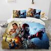 A-Apex Legends Game Gamer Cartoon Dekbed Beddengoed Set Dekbedovertrek Bed Set Dekbedovertrek Kussensloopking Queen Size Beddengoed Set