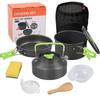 Hanlu HK310 Outdoor 2-3 Person Picnic Cookware Set with Teapot