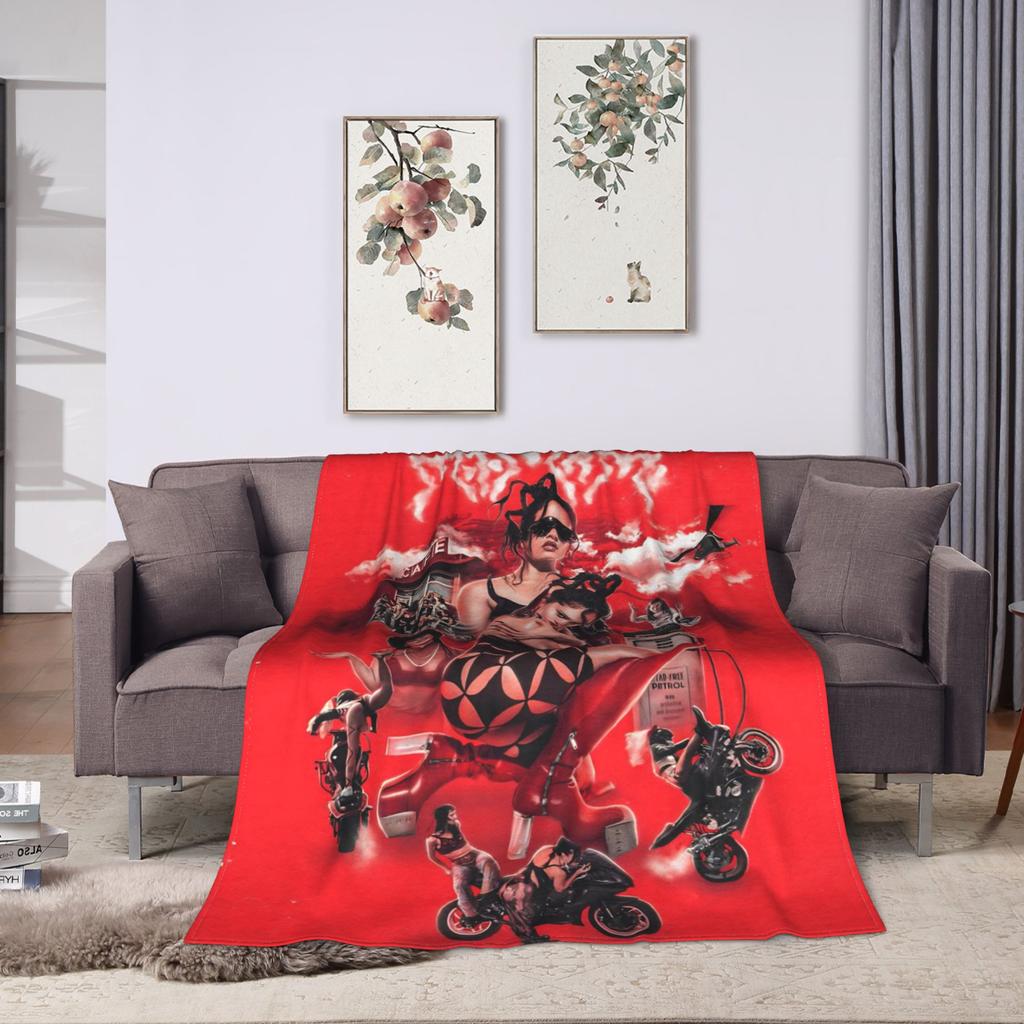 Rosalia Lux  Blanket  Airplane Travel Flannel Throw Blanket For Couch Bed Super Soft Custom Quality Bedspread Gift