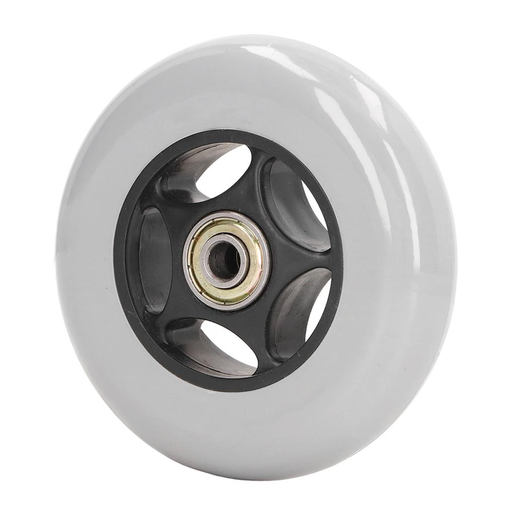 Rollstuhlrad 4 Zoll Gummi Geräuscharm Walker Lenkrolle Ersatzteil für Rollator Grau