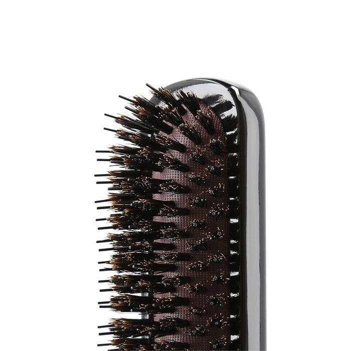 Brosse À Cheveux - Lussoni - Natural Style Slim - Bois De Hêtre - Poils De Sanglier - Poils En Nylon