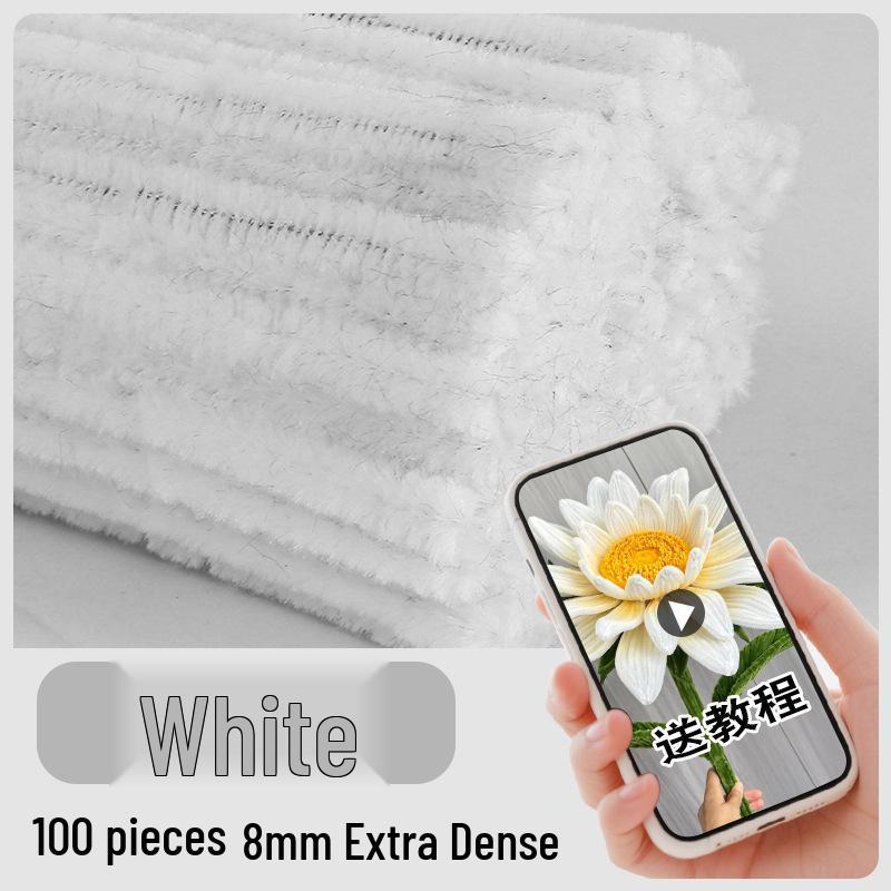 Colorful Chenille Sticks: Craft Pipe Cleaners for Kids' Velvet Flower Bouquets