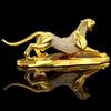 1pc Qianqian Leopard Car Accessories Alloy Crafts Car Decorations Living Room Desktop Office Sculpture Statue Housewarming Gift