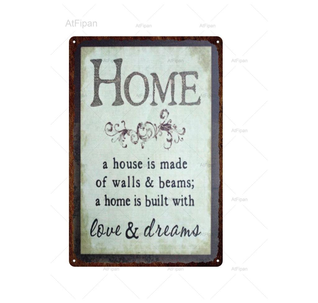 Vintage Family Life Metal Tin Sign  Retro Man Cave Rules Kitchen  Bathroom Wall Decor Home Decor Accessories