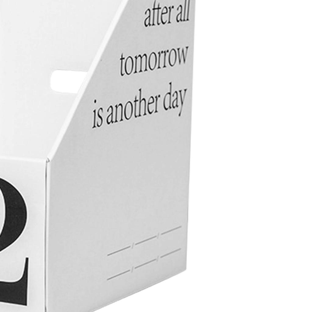 Vertical File Folder Bin Paper Number Marking Slim Desk Storage Organizer for Books Notebooks