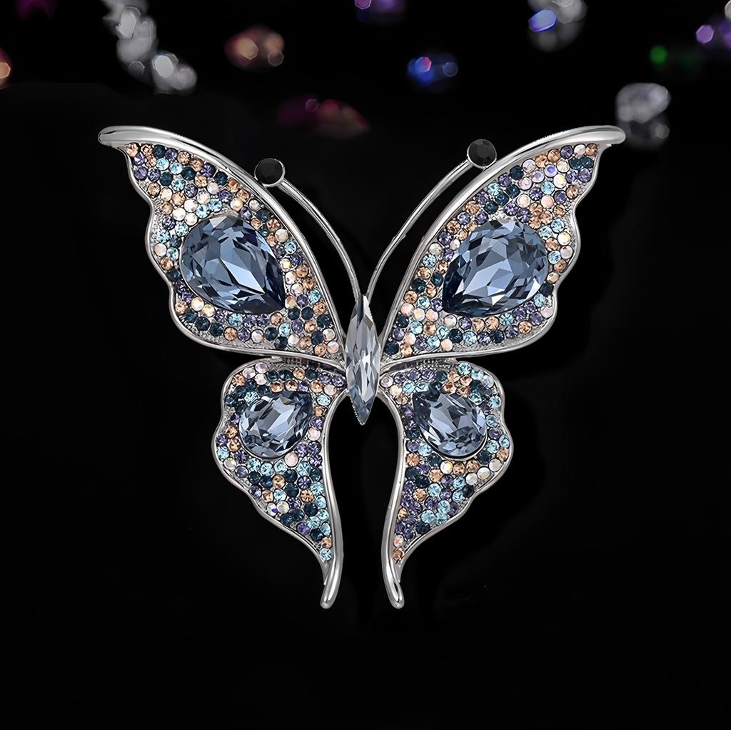 Yingyun Butterfly Brooch Is A High-end Women's Exquisite Crystal Butterfly Brooch with A Light Luxury Design Sense