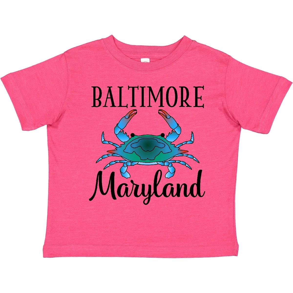 Inktastic Baltimore Maryland Vacation Blue Crab Toddler T-Shirt Apparel Seafood 150