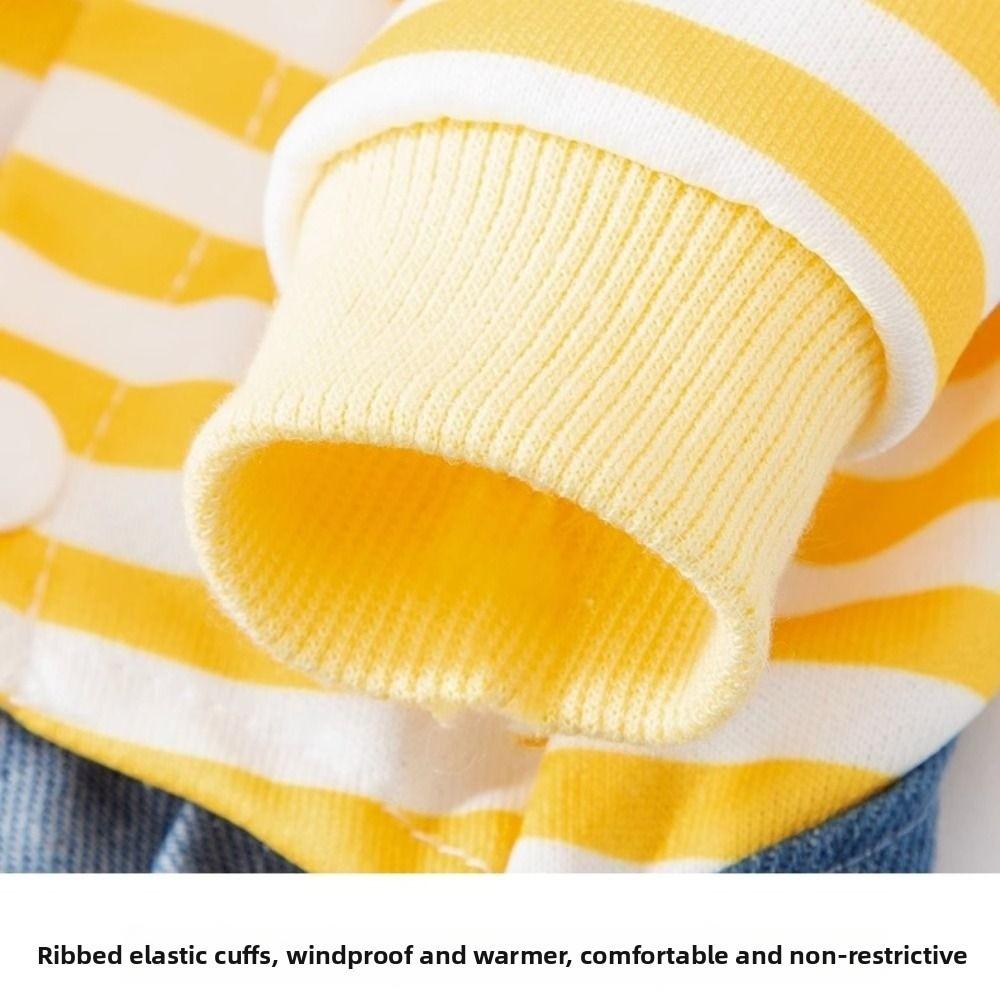 Cute Dog Jumpsuit Towable Dog Stripes Vest Pet T-Shirt Dog Sweatshirt  Travel