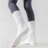 1 Pair Women Non Slip Yoga Socks High Elastic Slouch Crew Socks Silicone Grip Fitness Pilates Socks
