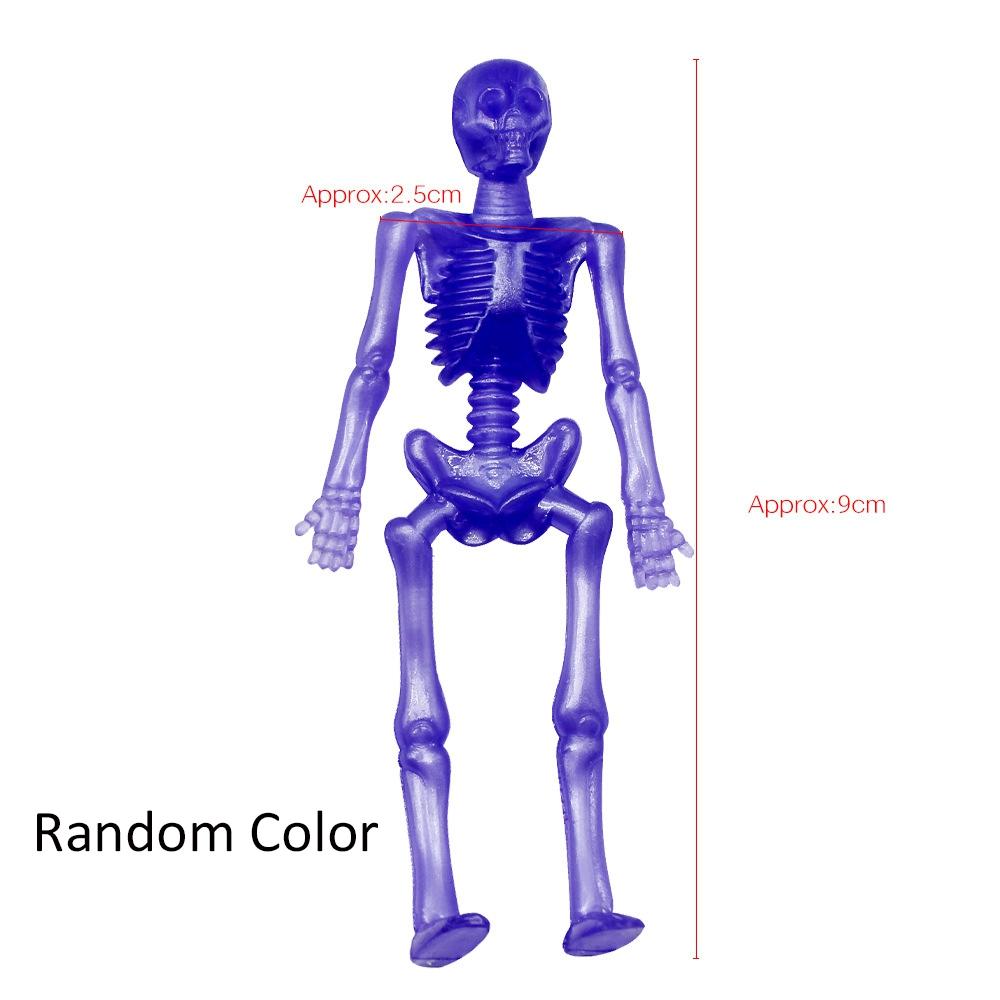 24/48 Stück Loot Modell Stretch Schädel Pinata Füllungen Dehnbare Skelette Kinderspielzeug Halloween Partygeschenke