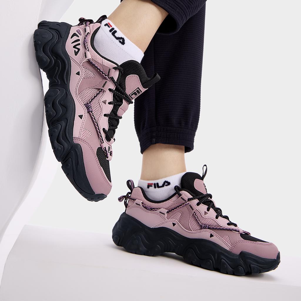 FILA Fluid 5 Cat Paw Shoes 5.0 Versatile Lace-Up Low-Top Casual Shoes Women sneaker Purple Red F12W432101FZN