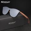 NINSUN Fashion Wood Men's Ultraviolet Sunglasses Classic Male Driving Riding UV400 Sports Sun Glasses Eyewear Wooden Eyeglasses