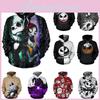 Nightmare Before Christmas Sally And Jack Skellington 3d Hoodie Sweatshirt In Various Sizes