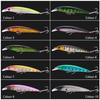 10Pc Minnow Fishing Lure Hard Bait Lures Lifelike with 2 Treble Hooks