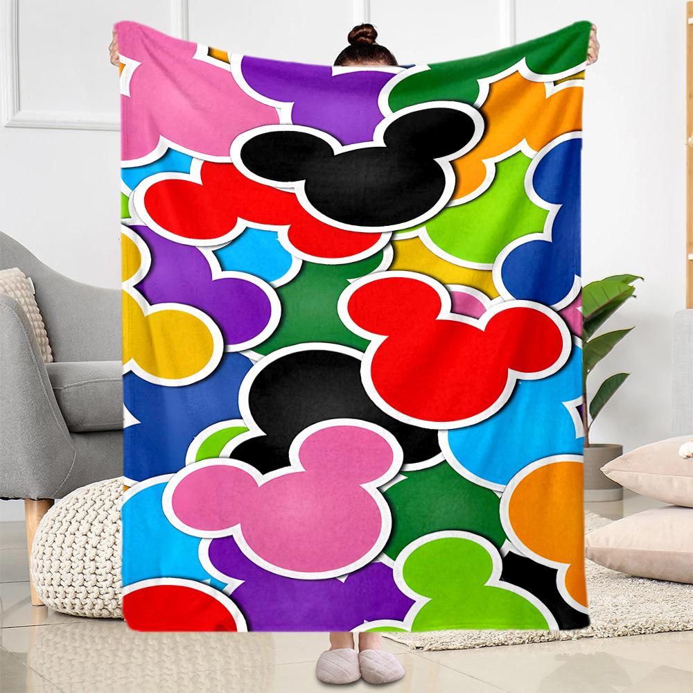 Mickey Mouse Adventure Blanket Soft & Cozy Perfect for Office Chair Bed Office Four Seasons Multipurpose Playful Design Gifts For Family Or Friends