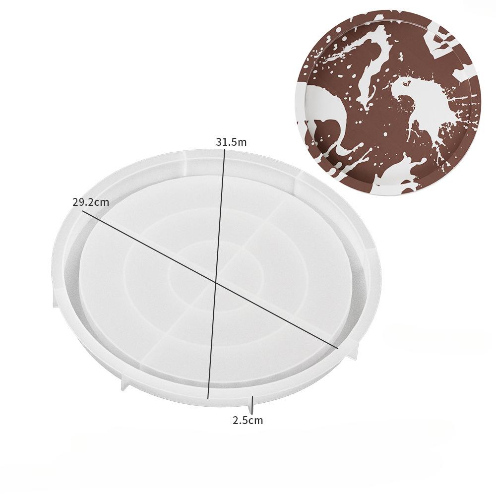 DIY Dropper Mold, Gypsum Cement, Disc, Round Dish Mold, Large Circle, Storage Tray, Flowerpot Base, Silicone Mold