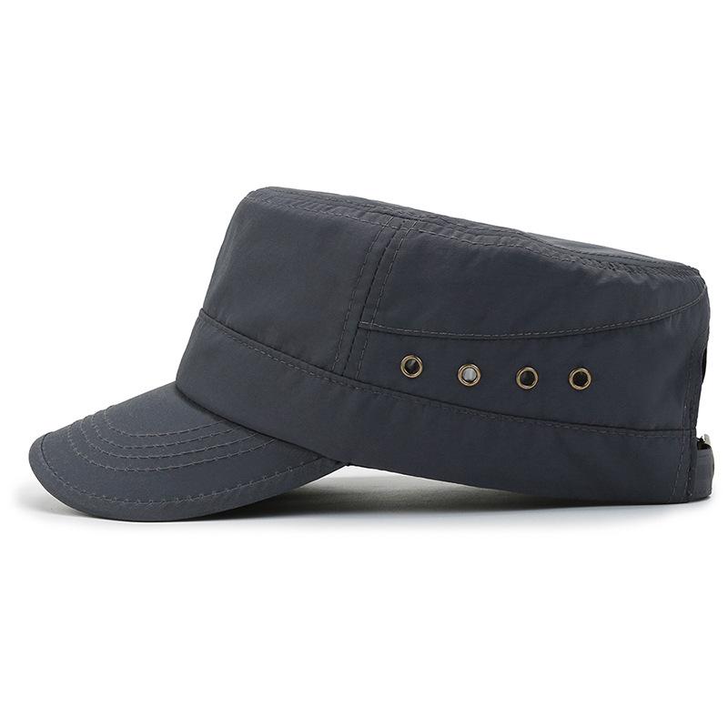 Summer men's flat top hat outdoor quick-drying hat sun hat thin breathable cap men's travel cool hat