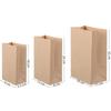 50pcs Not Oil Proof Kraft Paper Bag Square-bottom Convenience Bag New Food Packaging Bag  Vegetable