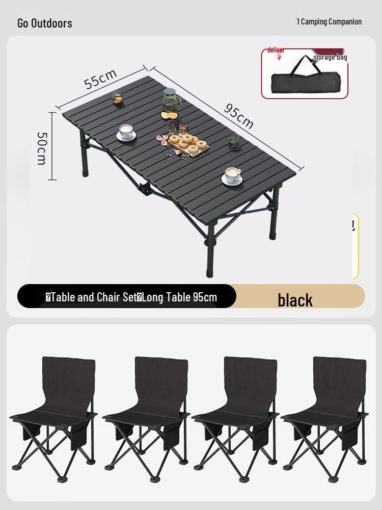 Portable Outdoor Folding Table & Chair Set - Perfect for Camping & Picnics