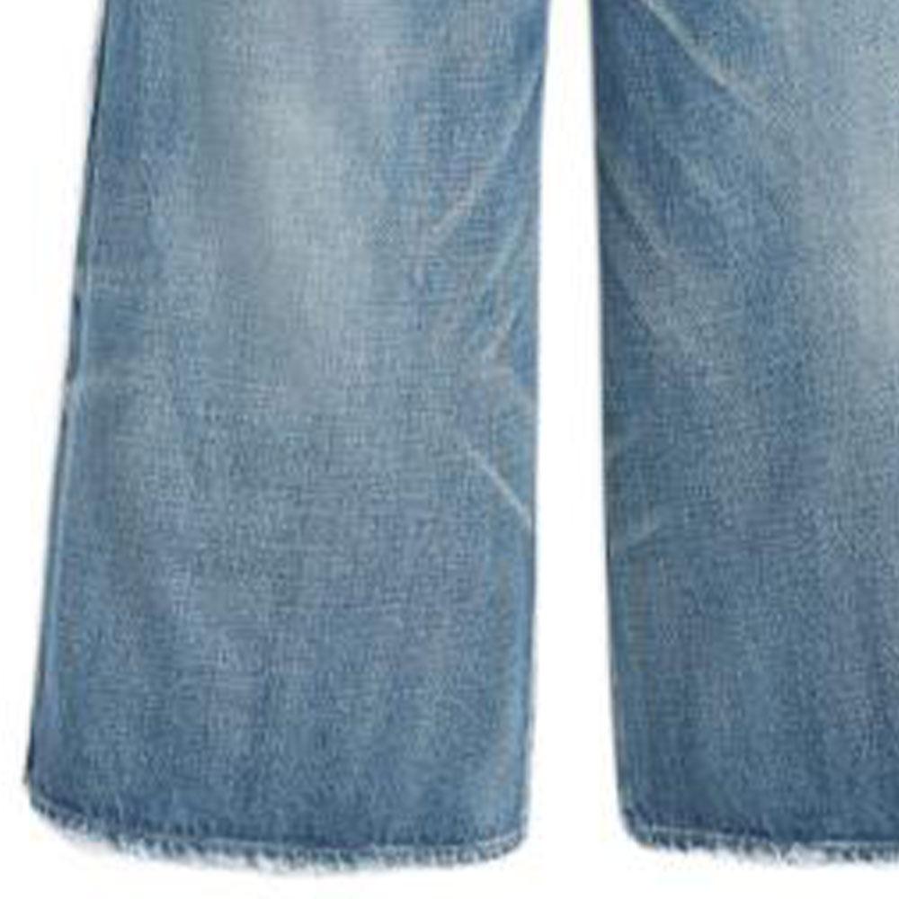 CELINE Jeans Women's Blue Moderate Wide Leg Pants 2N636079O-07FY