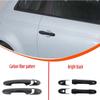For 2007+ Fiat 500 Exterior Handle Cover, Automotive Exterior Door Handle Decorative Cover ABS Carbon Fiber Pattern 4pcs