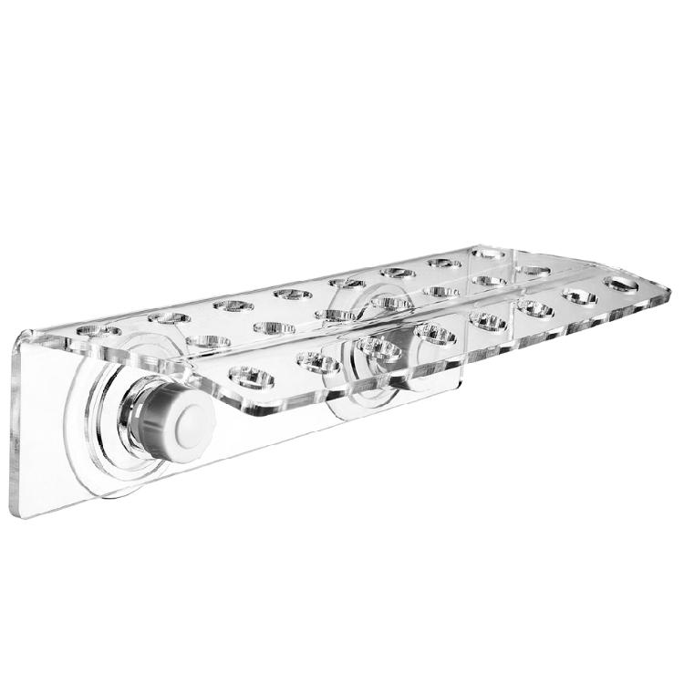 

Acrylic Coral Frag Rack for Aquarium Powerful Suction Cup Holds up to 23 Plugs 1