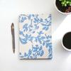 Cotton Notebook 20x15cm 96 Pages Pale Blue Floral