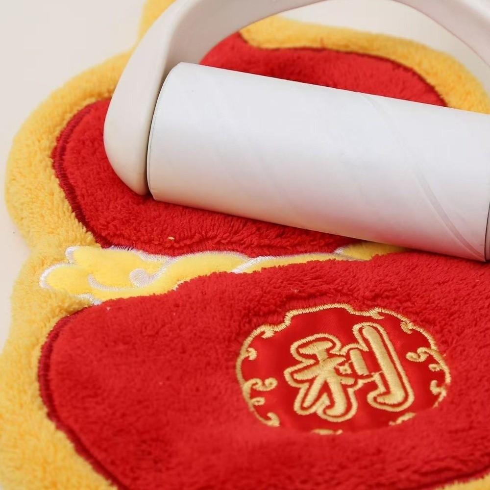 Festive Quick Drying Hand Towel Soft Absorbent Coral Fleece Hand Wipes Blessing Gourd Shaped Cleaning Cloth Spring Festival