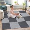 Upgraded Suction Mats, Joint Carpet Tiles, Non-Slip, Soundproof, Washable, Anti-Slip for Pets and Seniors, 30*30cm, 40 Pieces, Dark/Light Gray