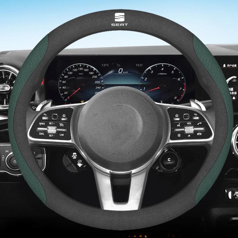 Carbon Fibre Leather Cover Anti-slip Decorative Cover for seat Ateca Born Formentor Toledo leon ibiza Alhambra Exeo Altea Arona