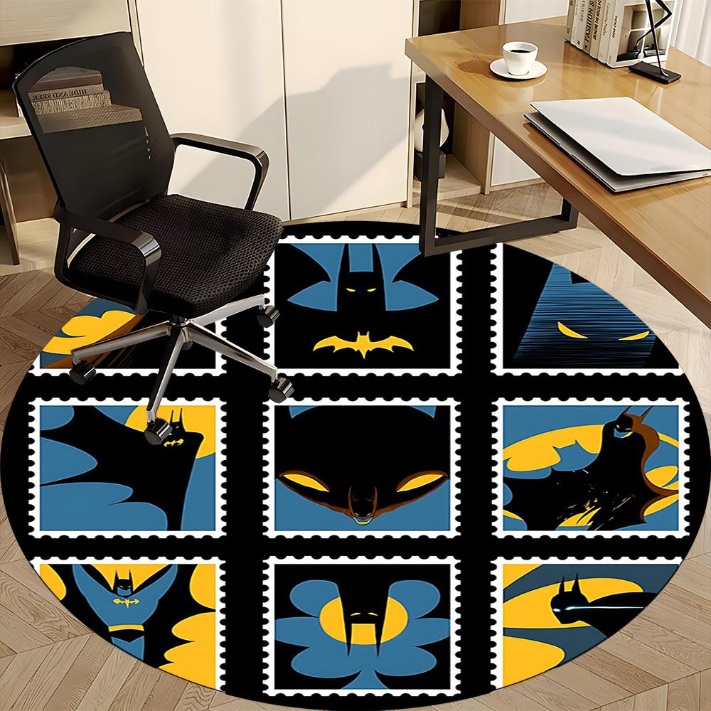 1pc Batman Office Round Area Rug, Under Office Chairs Bedroom Living Room Home Decor, Room Deco, Available in Various Sizes169