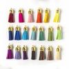 20Pcs/Lot 35mm Leather Tassel for Keychain Straps Jewelry Fiber Fringe Suede Tassel DIY Key Chain Pendants Jewelry Accessories