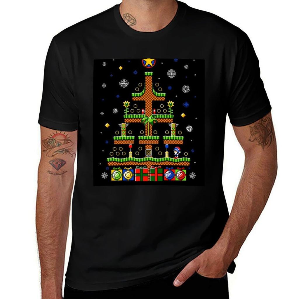 Games Christmas Design Sonic Tshirt Fashion Simple Casual Tee Shirt
