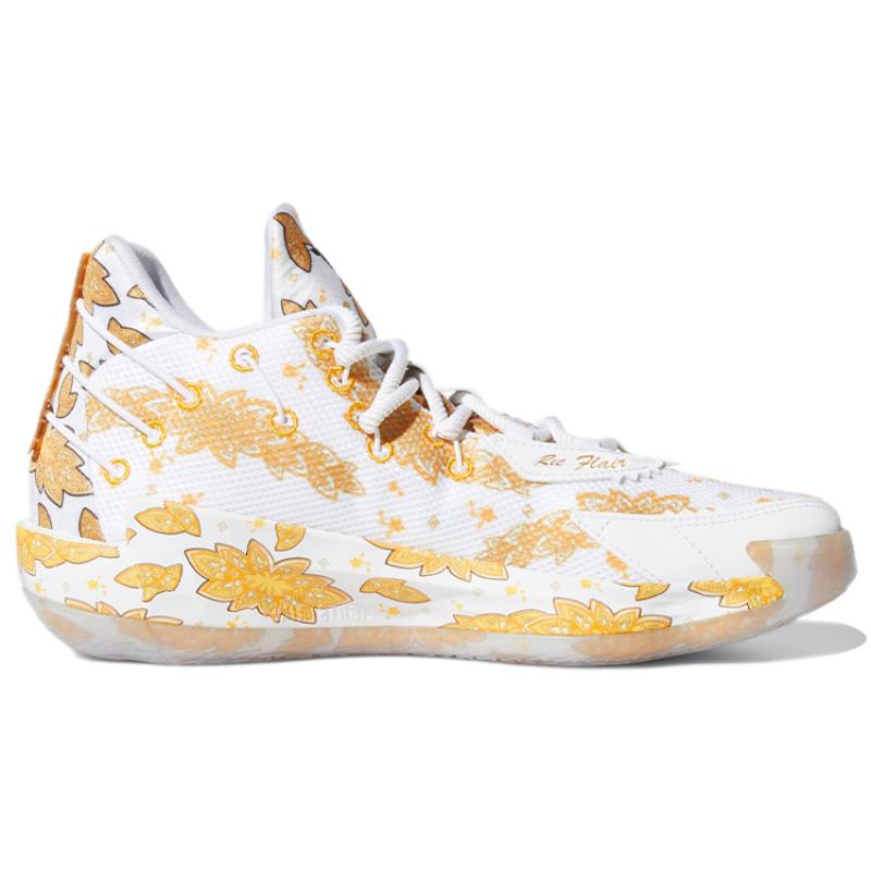 Adidas Ric Flair X Adidas Dame 7 Gca 'White Gold Metallic' Sneakers FY2802