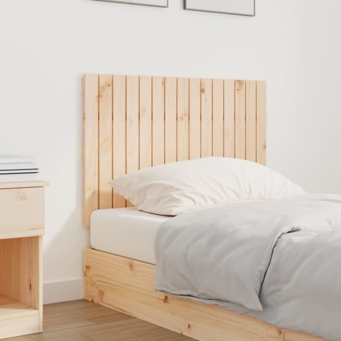 824833 vidaXL Wall-mounted Headboard 95.5x3x60 Cm Solid Pine Wood
