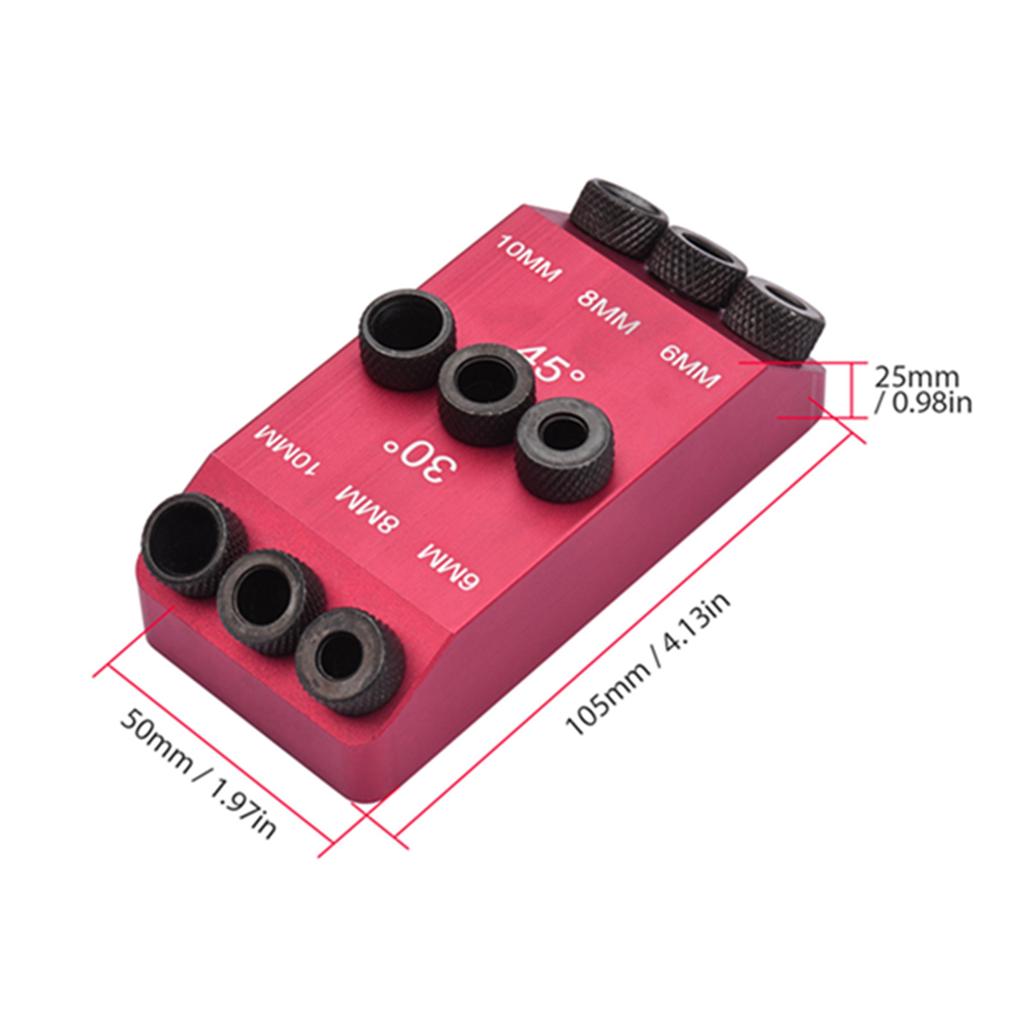 30 Degrees 45 Degrees 90 Degrees  Guide Jig Drill Guide Pocket Hole Jig 30 45 90 Degree Multi Angle Positioner for