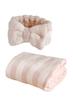 CB JAPAN Carari Hair Drying Towel Absorbent Fluffy and Hair Care Set Carari & Hairband, 4.5x Microfiber, Pink, Quick-Drying, Marshmallow-Soft Texture,