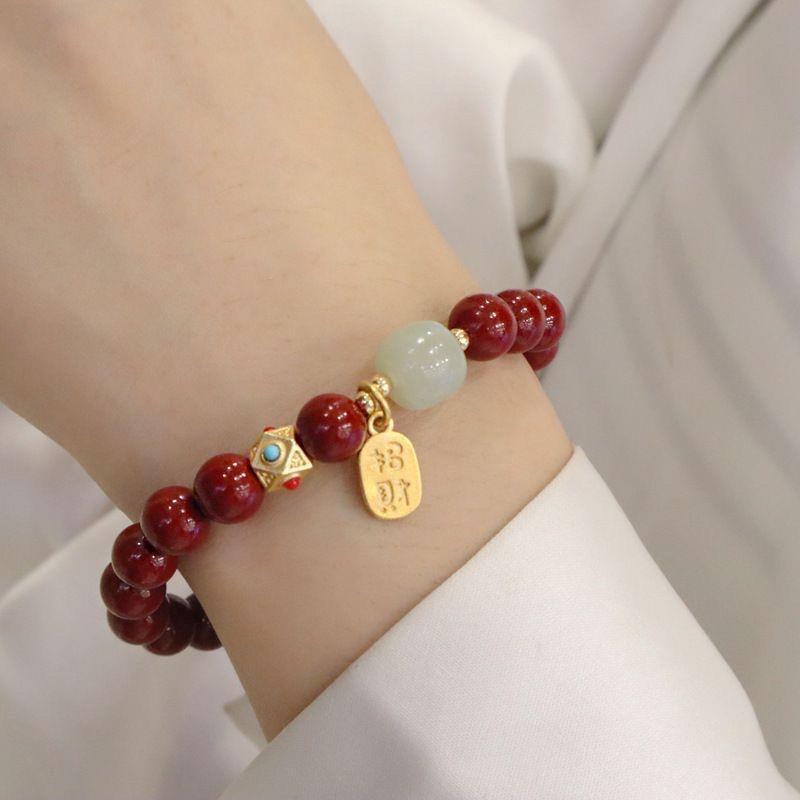 Red Bead Bracelet Niche Male and Female Couples Bracelet Women Jewelry Gift